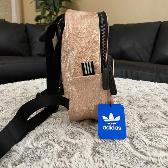 Adidas Rose Gold PU Leather mini backpack - Picture 8 of 10